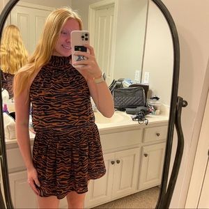 Orange and Navy Tiger dress perfect for Auburn games!